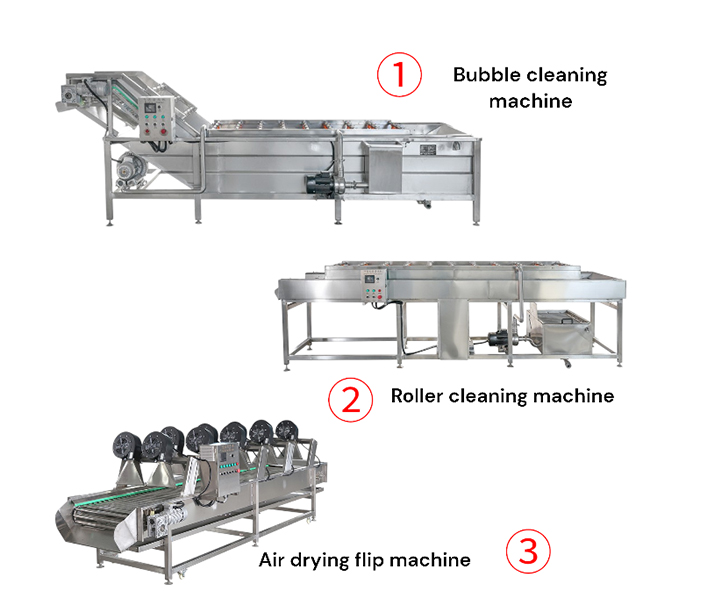 Fruit and vegetable processing production line