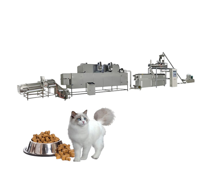 Single screw puffed pet food production line