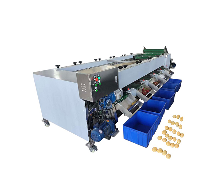 Roller type inclined plate discharging classifier