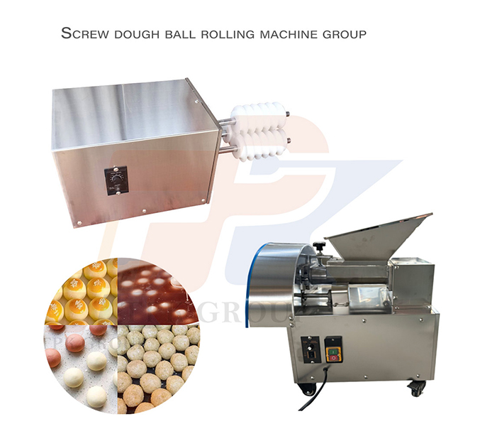 Screw dough ball rolling machine group