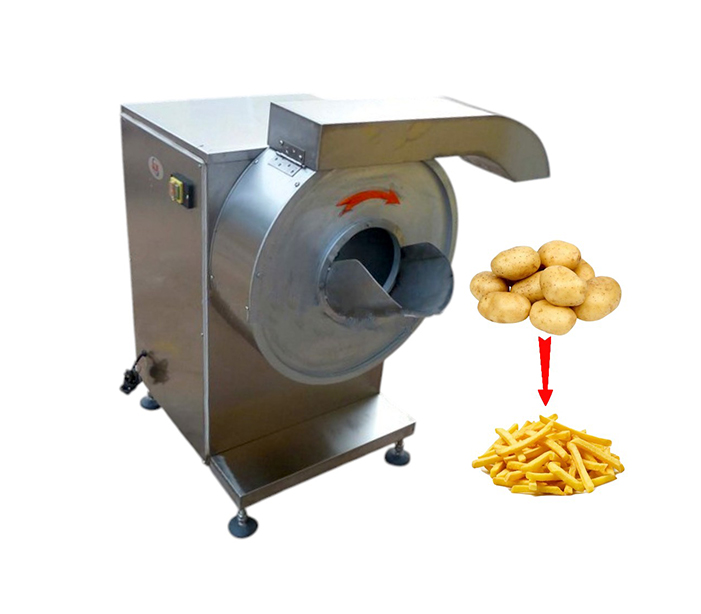 Potato strips cutting machine
